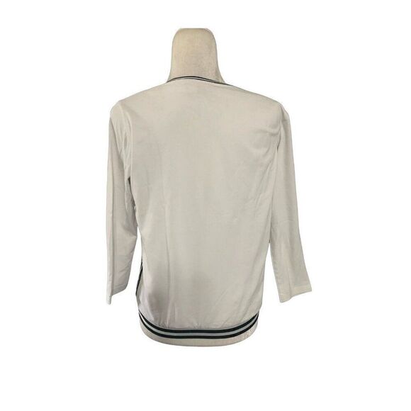 the lines in between womens black white v neck long sleeve top t shirt large - Picture 2 of 4